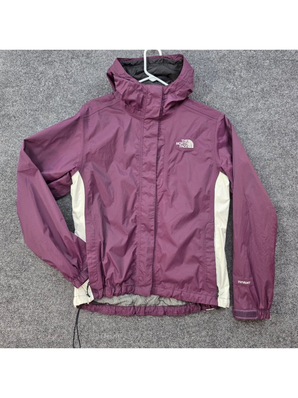 The North Face HyVent Hooded Rain Jacket PS Purple Waterproof Outdoor Gorpcore